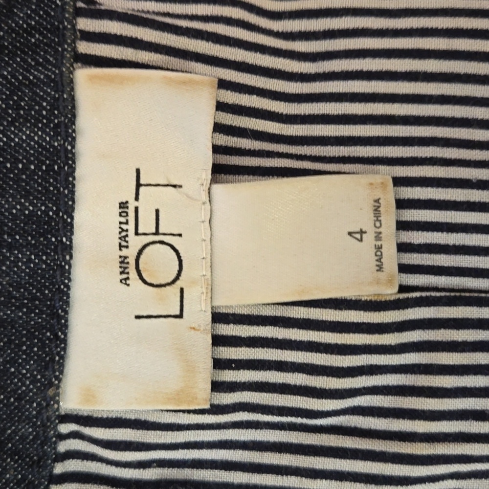 LOFT Denim Ruffle Jacket - Picture 6 of 9